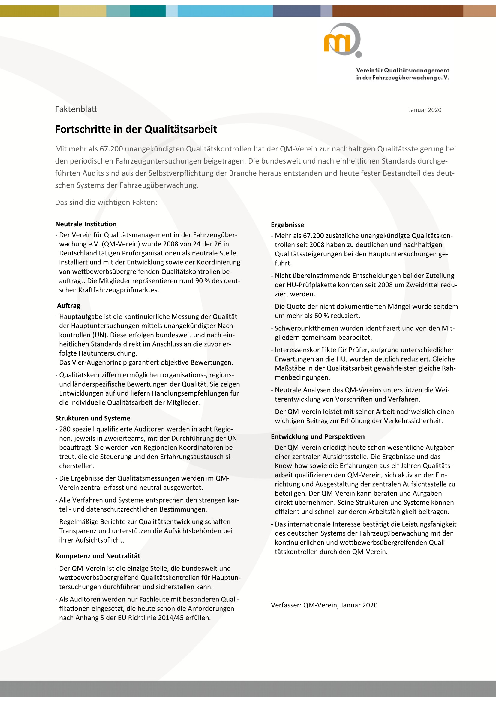 Faktenblatt 01/2020